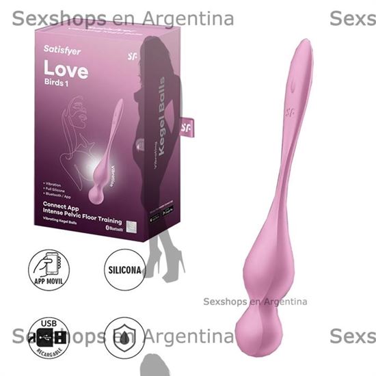 Love Birds 1 Entrenador de suelo pelvico con vibracion controlada por app